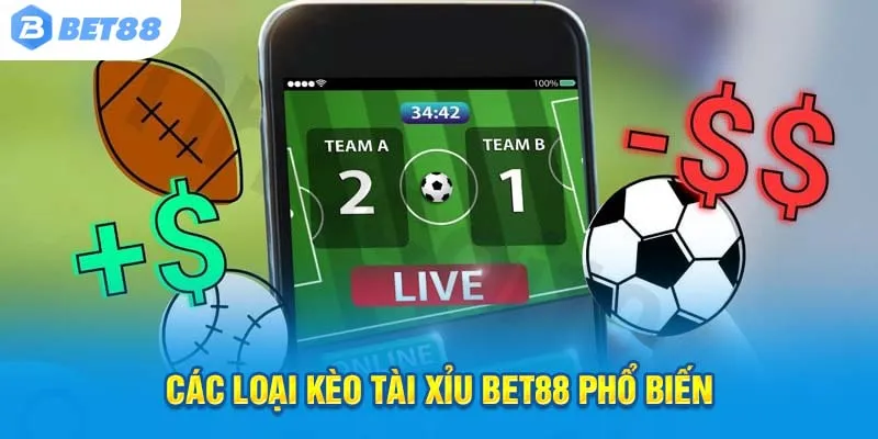 Đa dạng kèo tài xỉu Bet88, từ bàn thắng đến phạt góc, thẻ phạt.